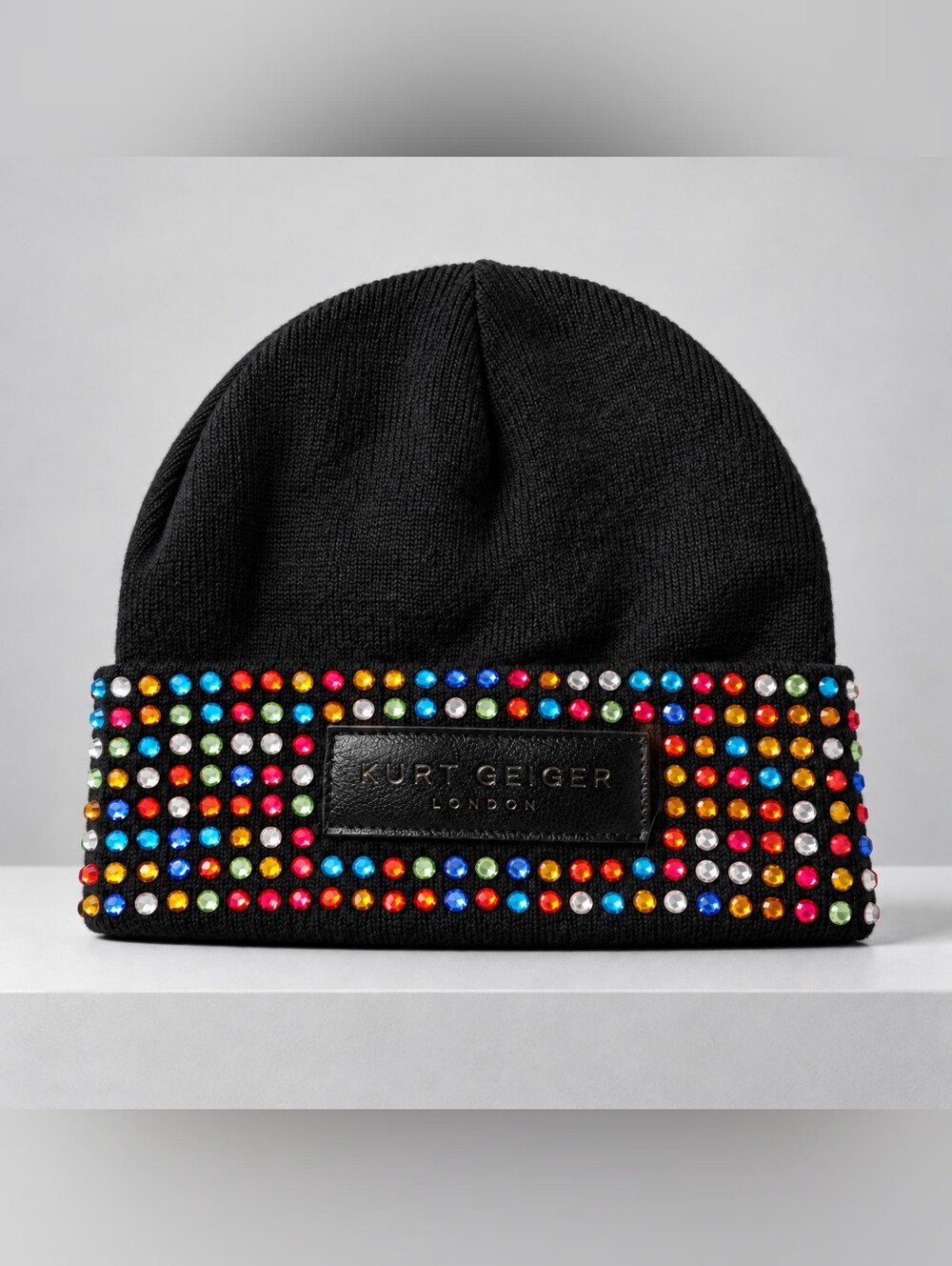 Kurt Geiger London crystal cuff beanie
